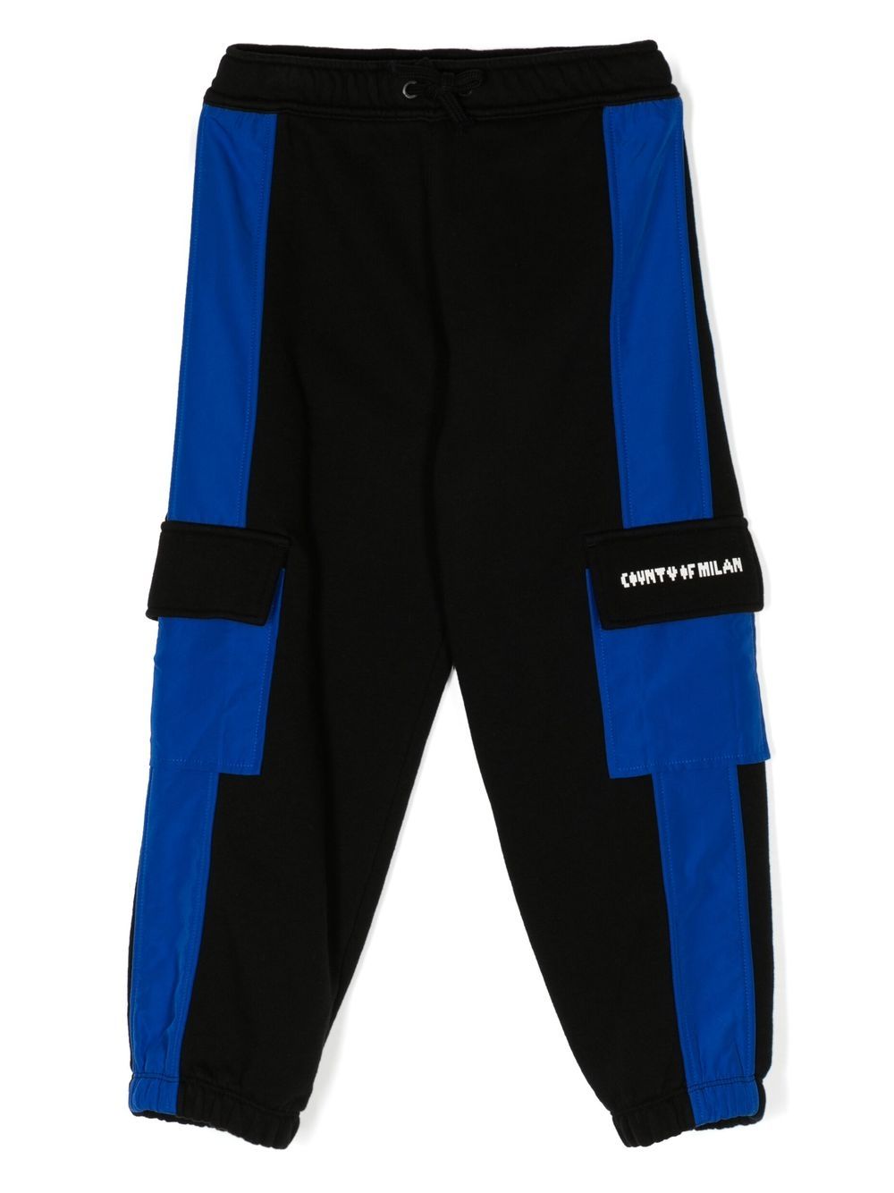 Marcelo Burlon County Of Milan Kids Pixel logo印花拼接运动裤 - 黑色