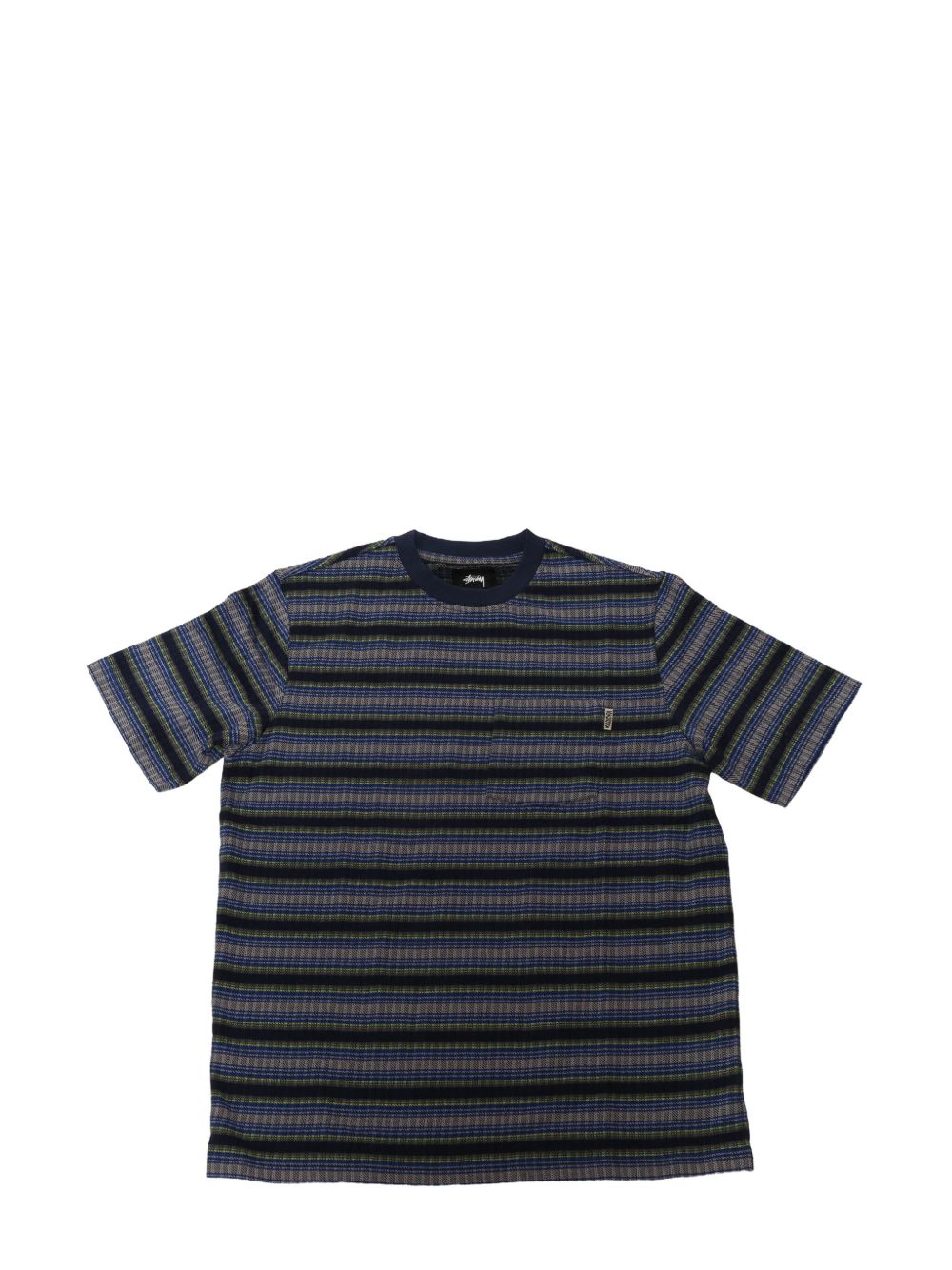 Stüssy striped T-shirt - 蓝色
