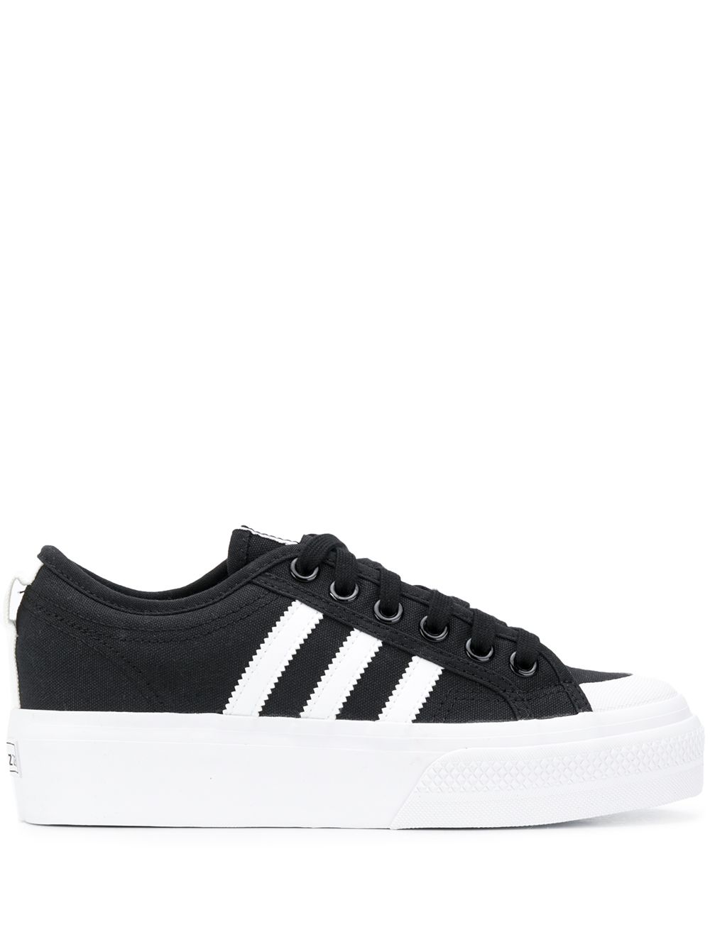 adidas Nizza 厚底板鞋 - 黑色