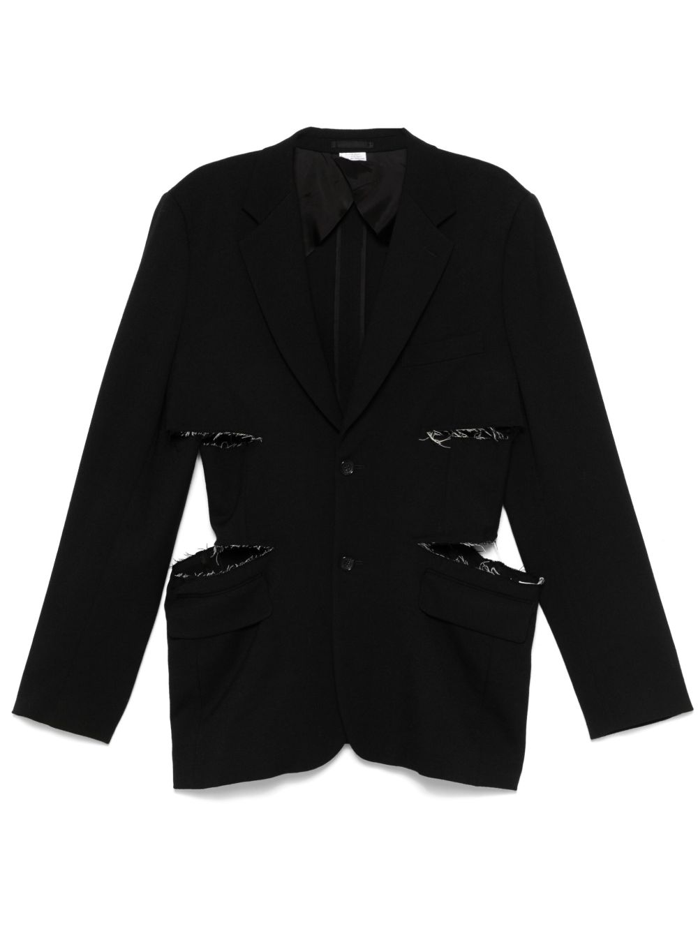Comme des Garçons Homme Plus 镂空细节西装夹克 - 黑色
