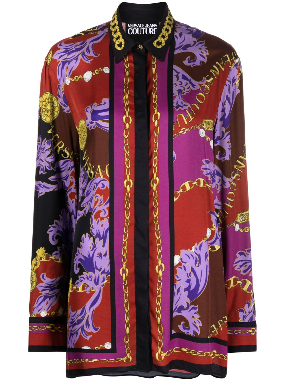 Versace Jeans Couture Chain Couture 印花衬衫 - 粉色