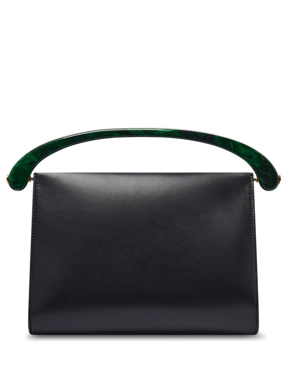 DRIES VAN NOTEN 中号皮质托特包 - 黑色