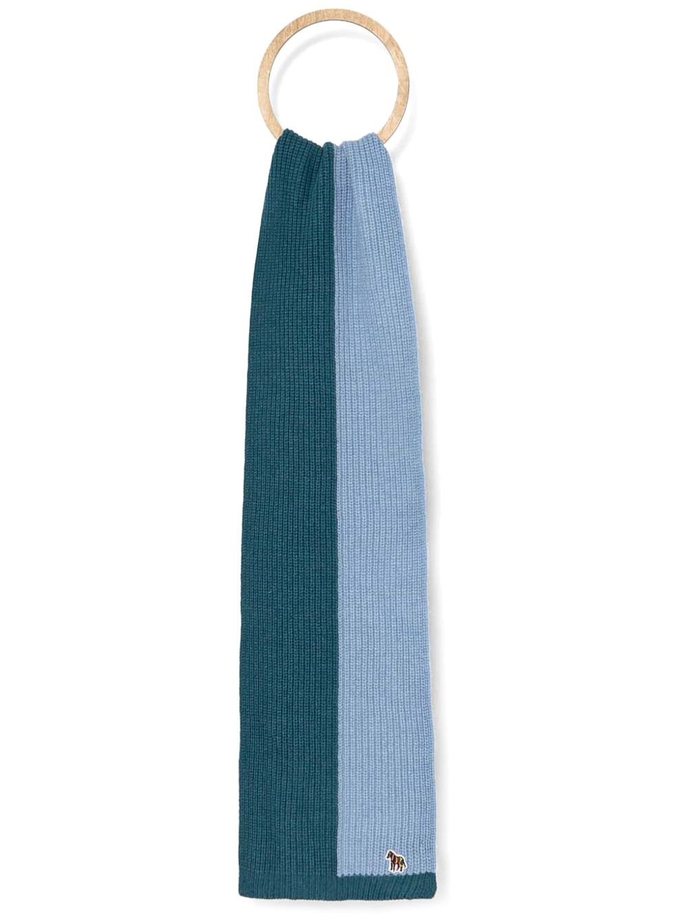 PS Paul Smith Zebra-motif scarf - 蓝色