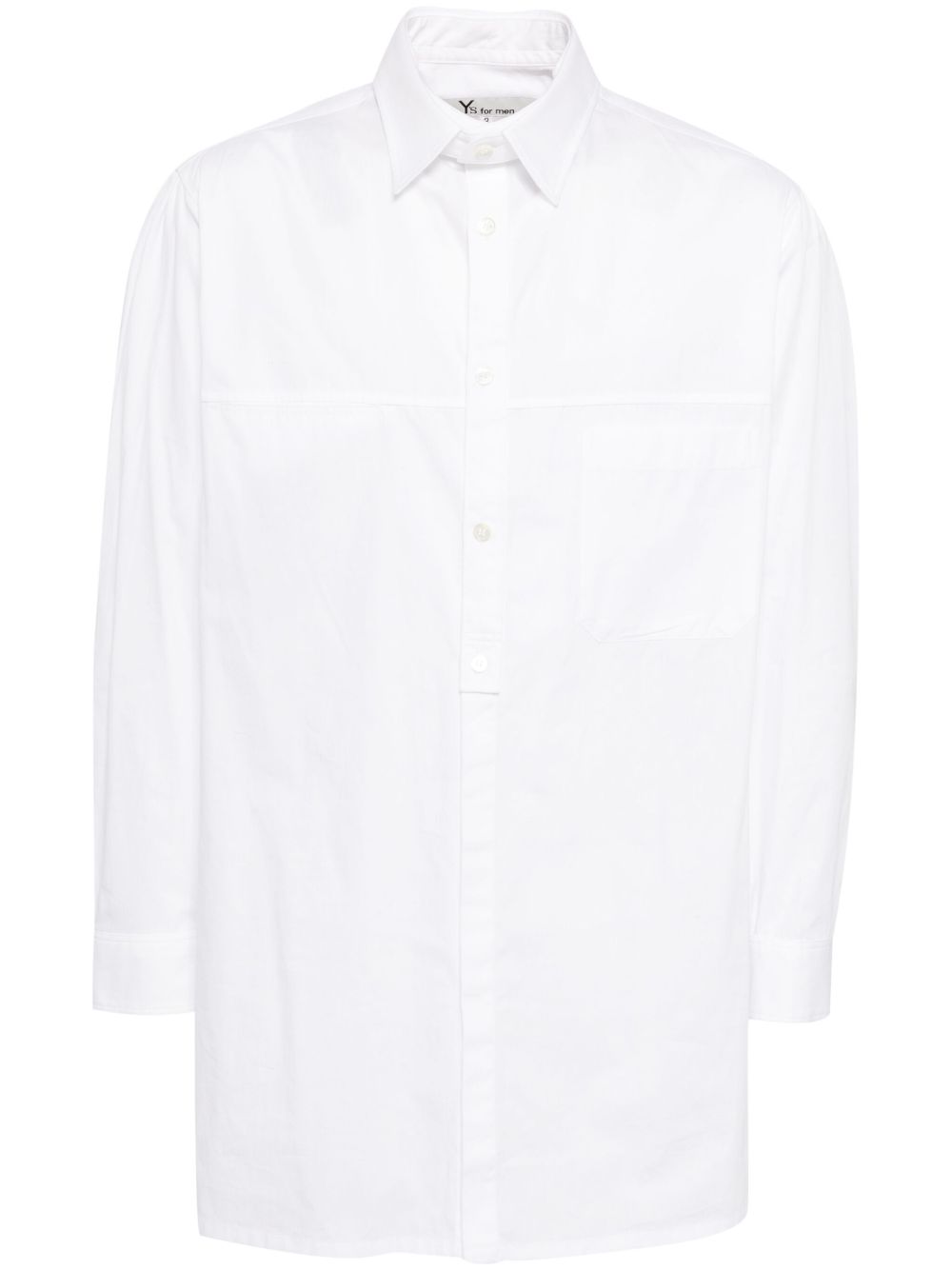 Yohji Yamamoto 经典棉衬衫 - 白色