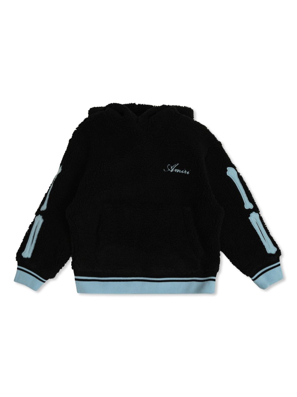 AMIRI KIDS 皮毛一体连帽衫 - 黑色