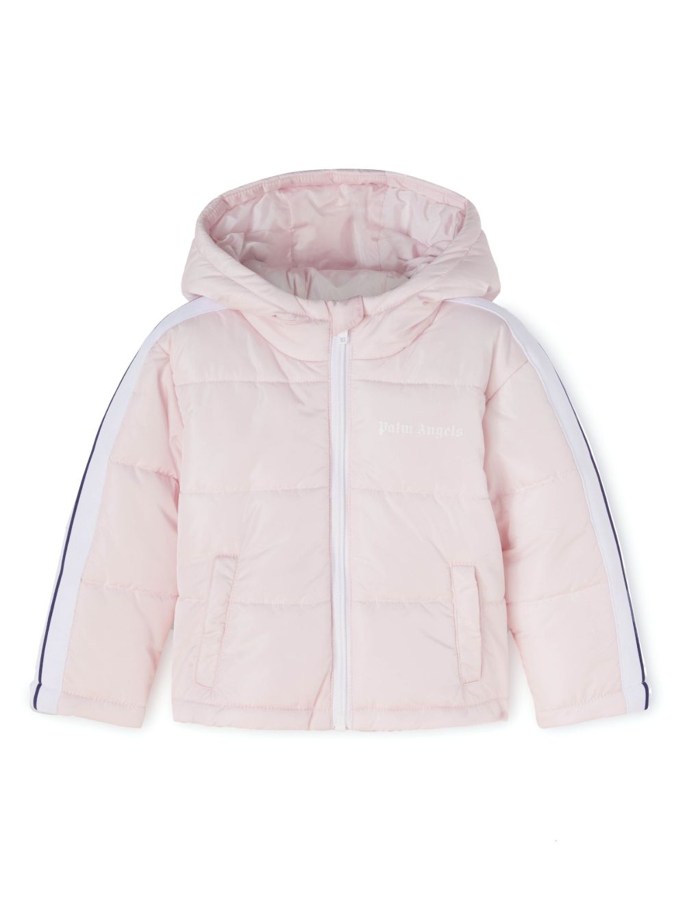 Palm Angels Kids logo印花填充夹克 - 粉色