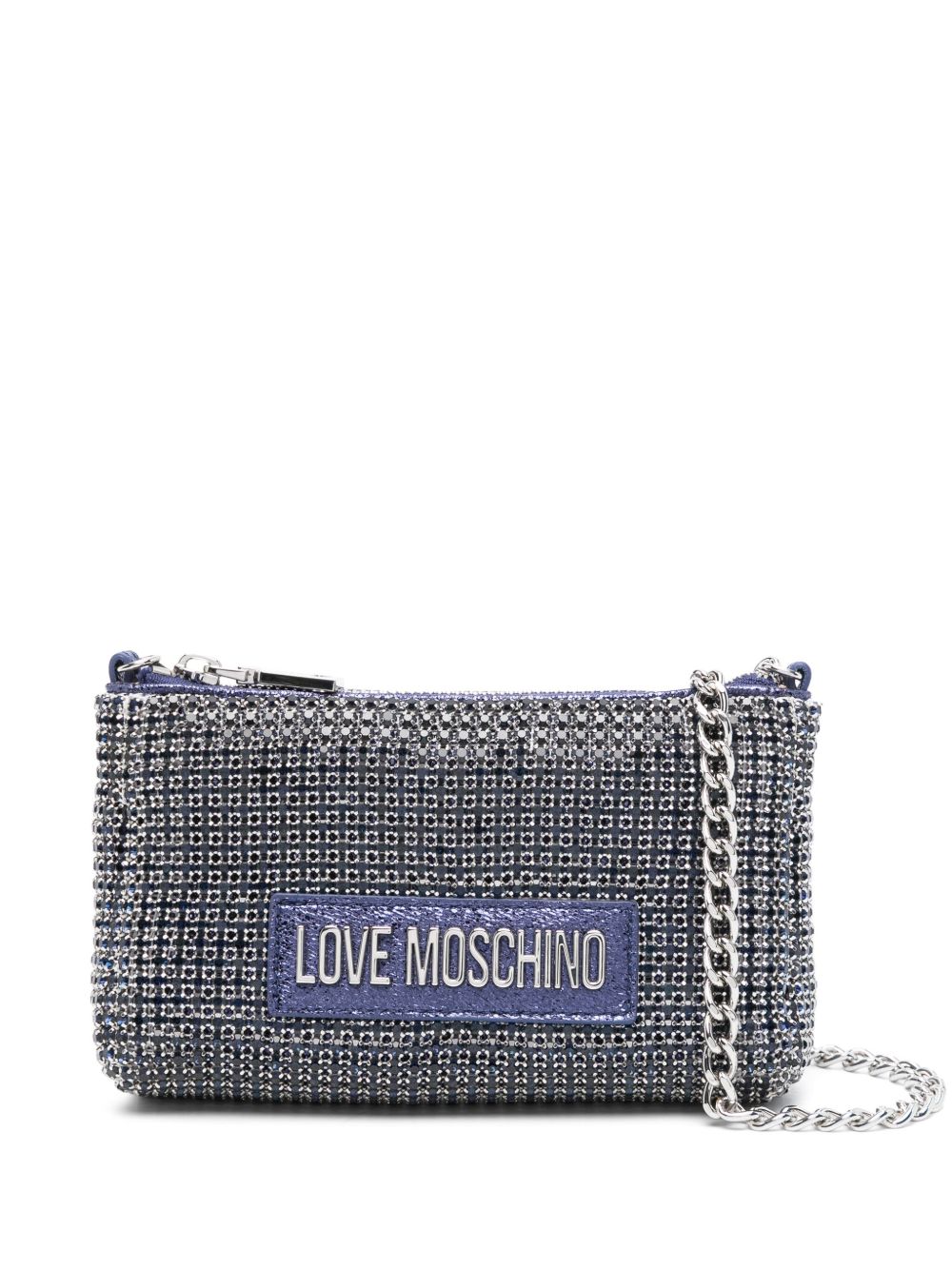 Love Moschino logo迷你包 - 蓝色