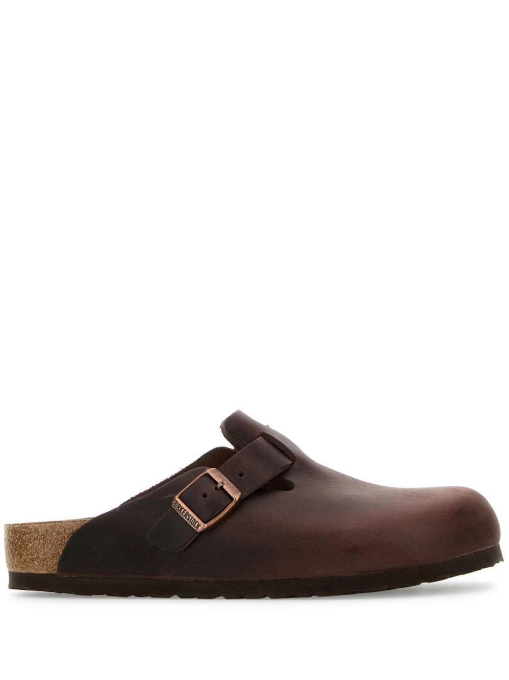 Birkenstock Boston牛皮穆勒鞋 - 褐色
