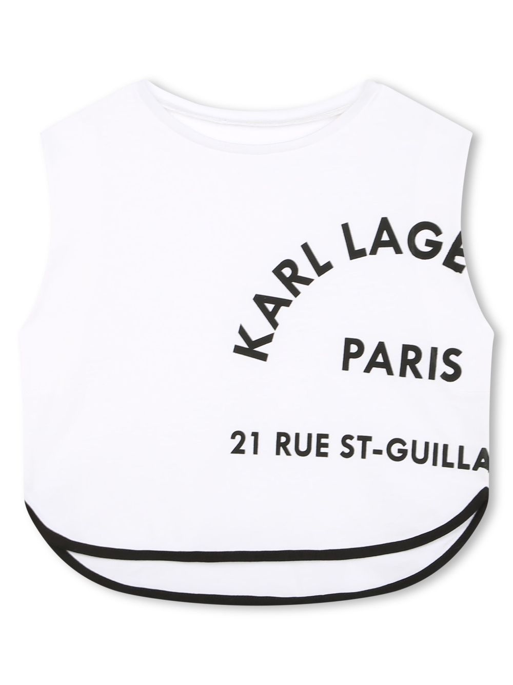 Karl Lagerfeld Kids logo印花上衣 - 白色