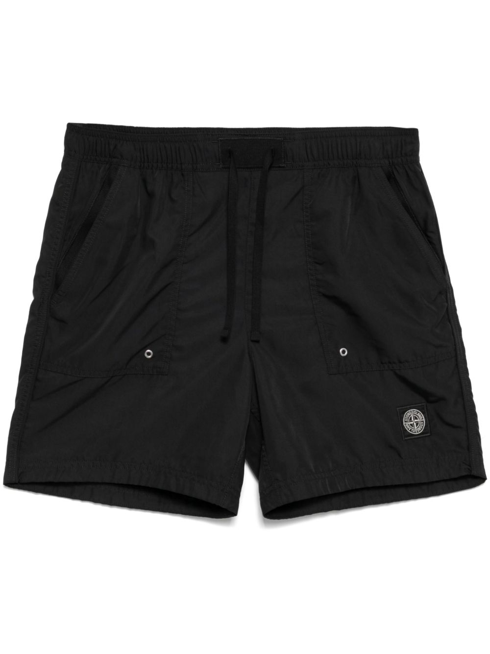 Stone Island 罗盘贴花短裤 - 黑色