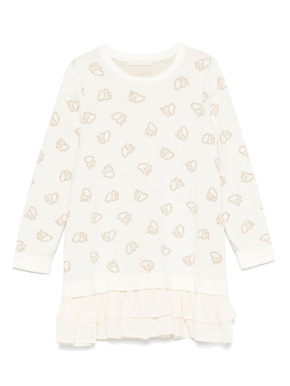 Liu Jo Kids logo嵌花连衣裙 - 中性色