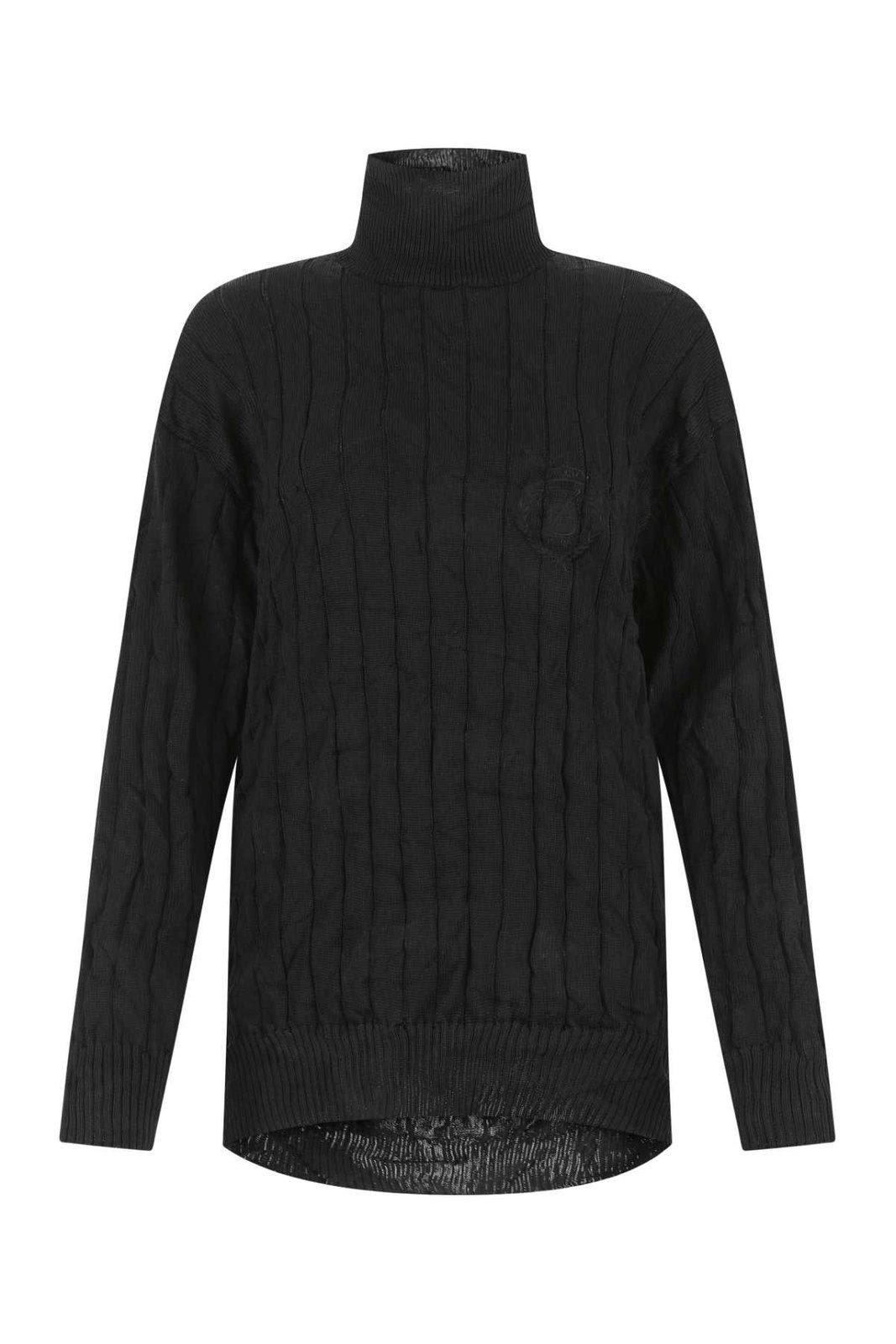 Balenciaga 褶皱高领针织衫