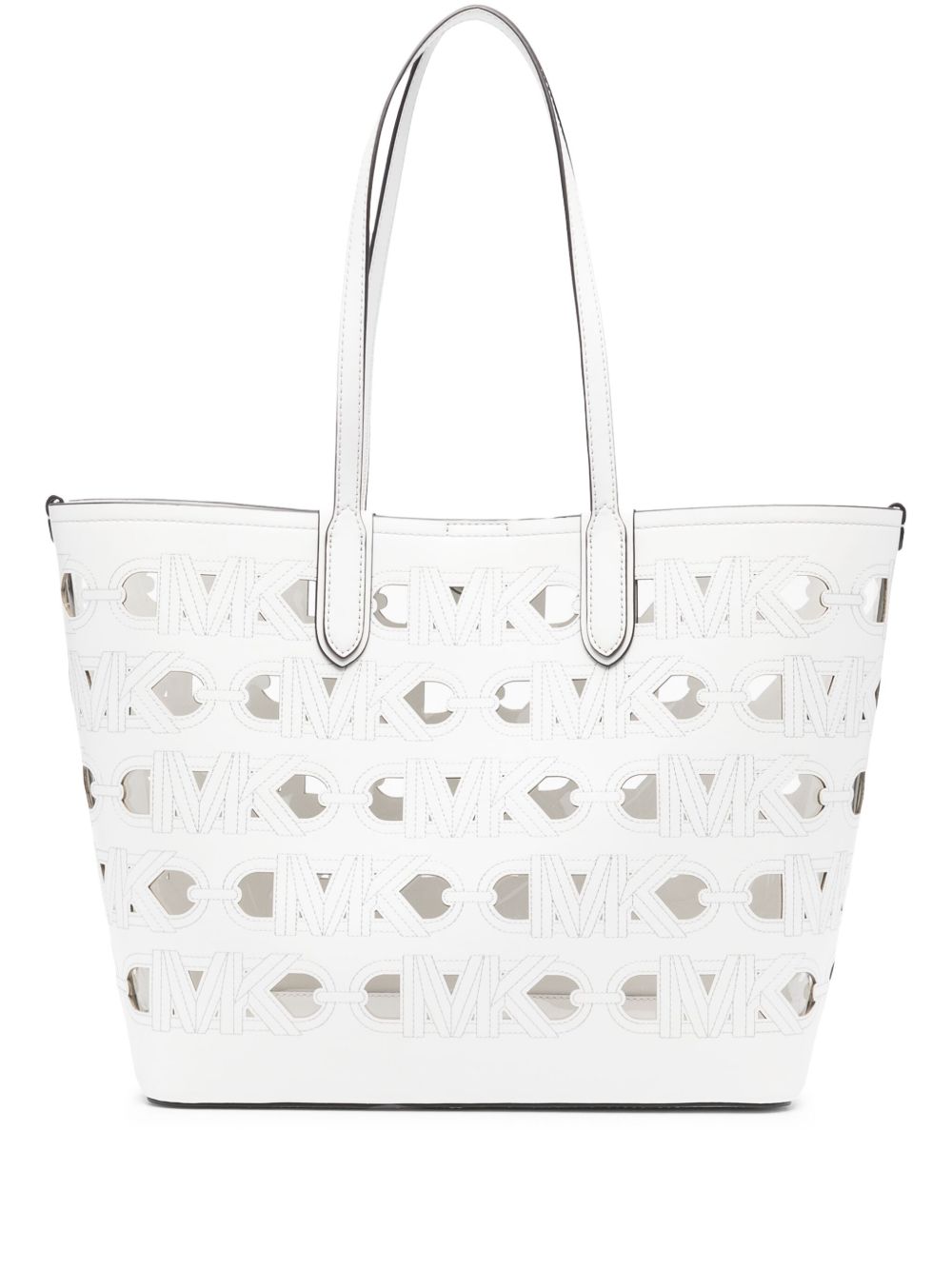 Michael Michael Kors Eliza 皮质大号托特包 - 白色