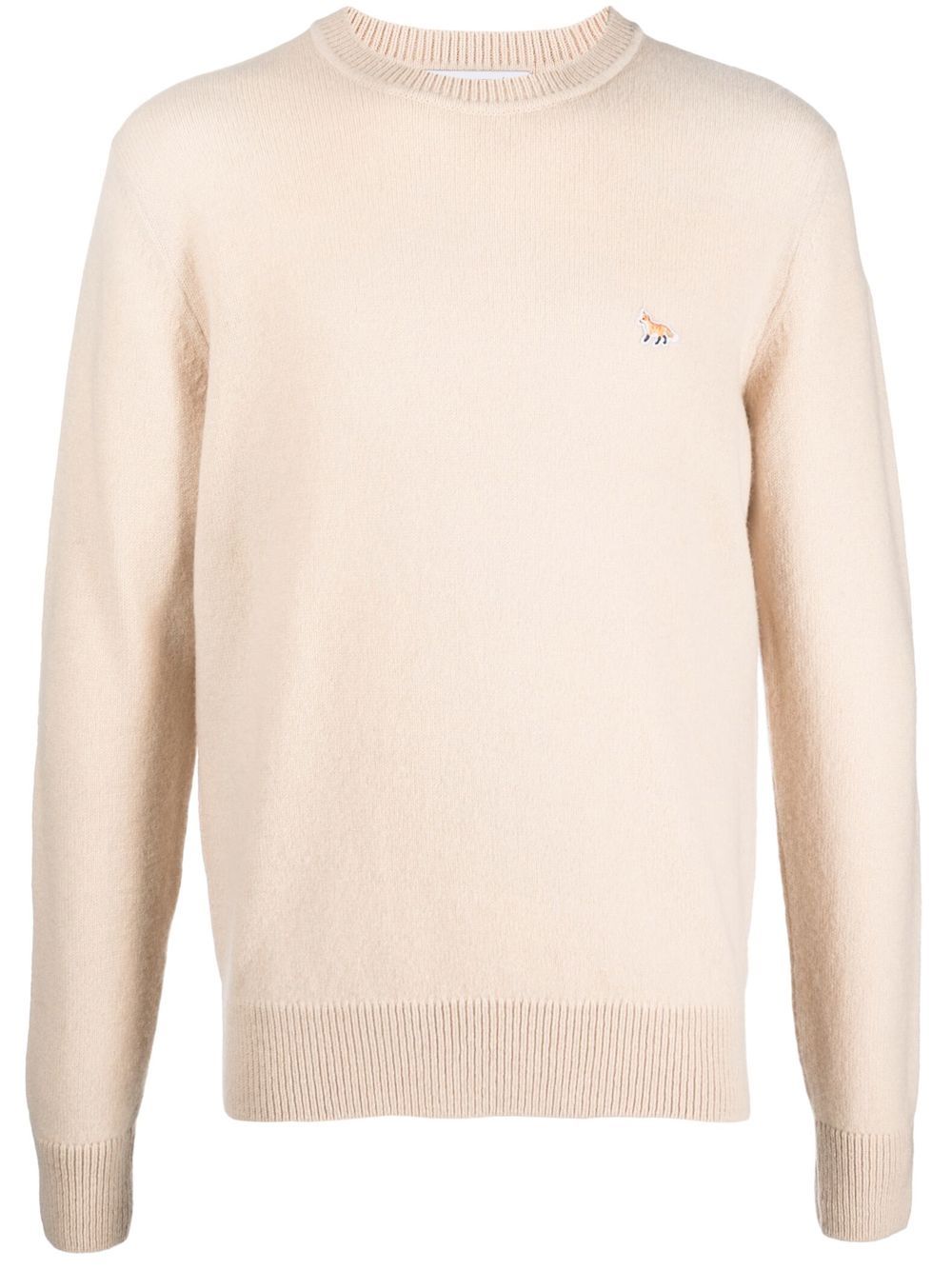 Maison Kitsuné 标贴羊毛毛衣 - 中性色