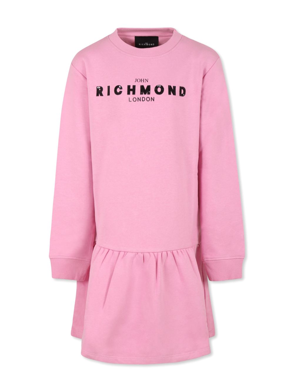 John Richmond Junior logo印花连衣裙 - 粉色