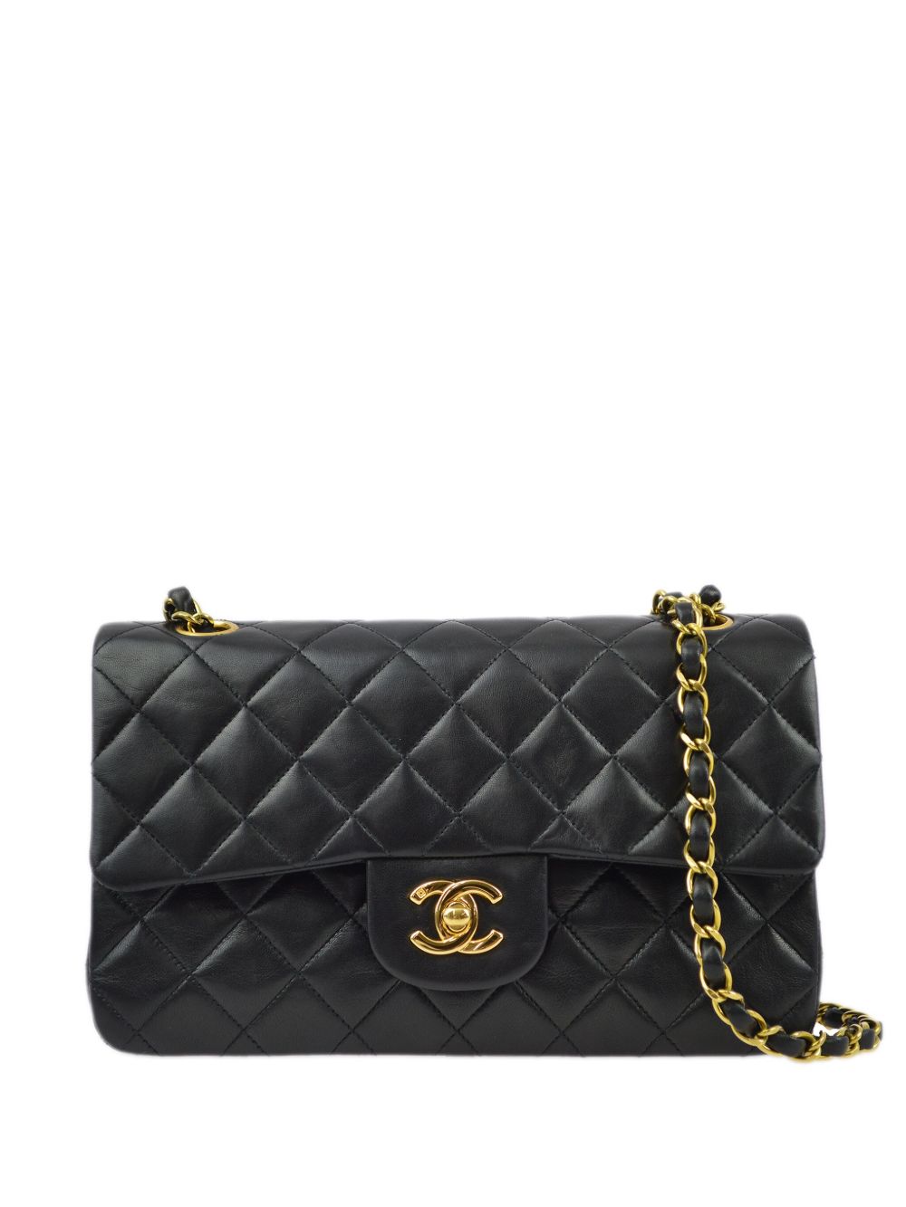 CHANEL Pre-Owned Double Flap 小号单肩包（1995年典藏款） - 黑色
