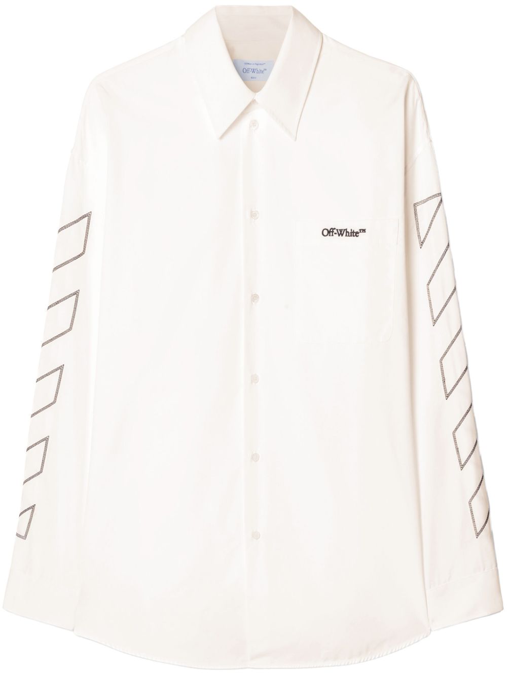 Off-White Diag Outl 夹克式衬衫 - 白色