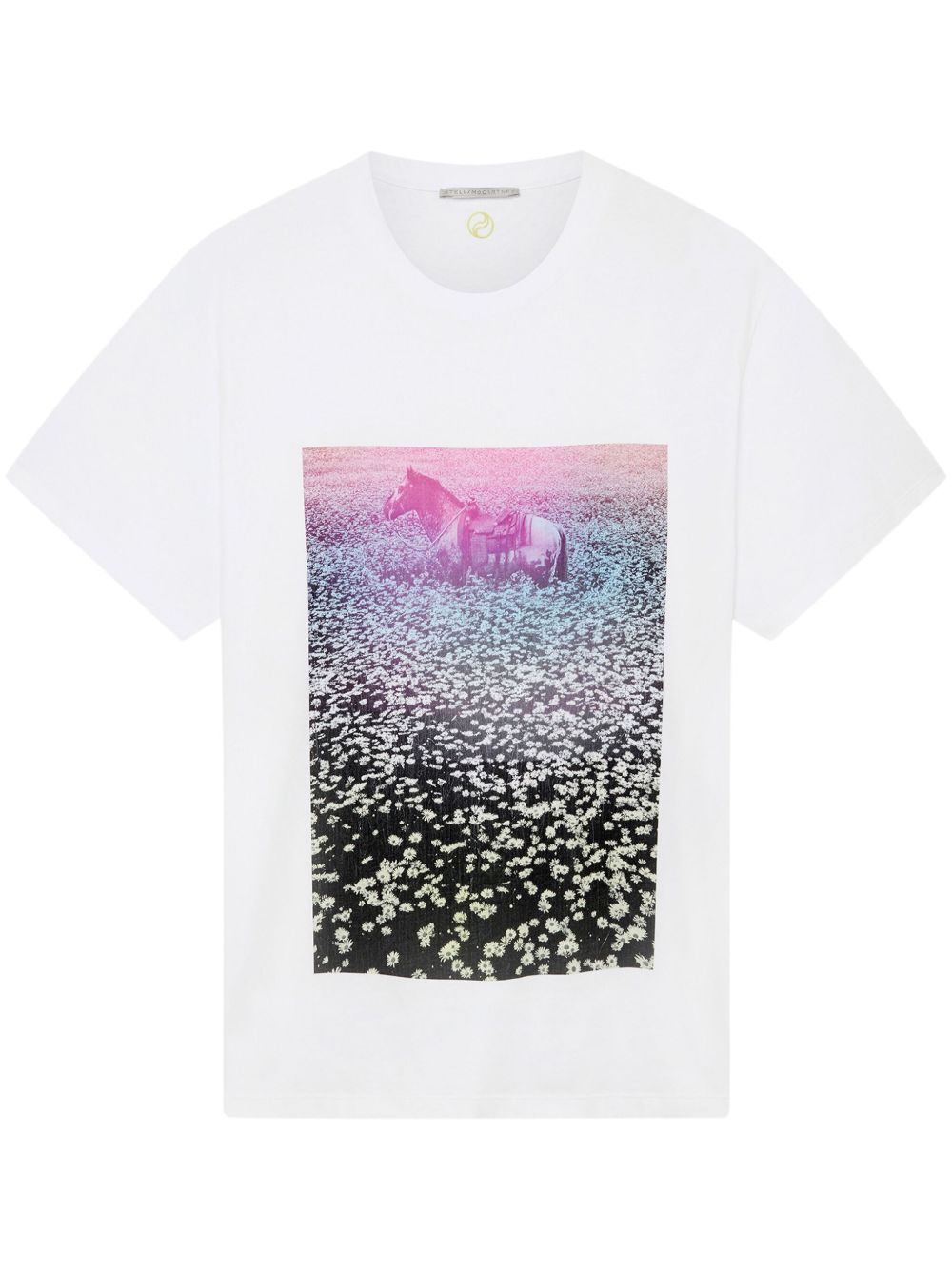 Stella McCartney Photographic Daisy Field T恤 - 白色