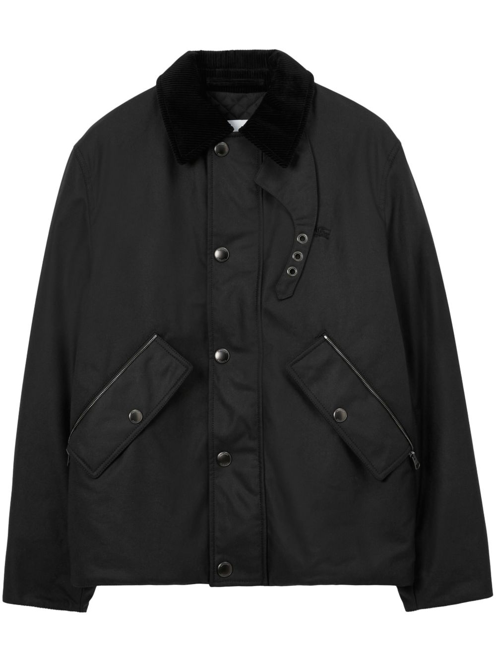 Burberry EKD 单排扣棉夹克 - 黑色