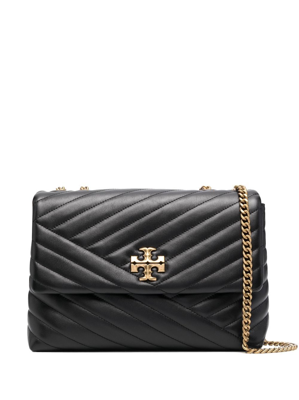 Tory Burch Kira Chevron Convertible 单肩包 - 黑色