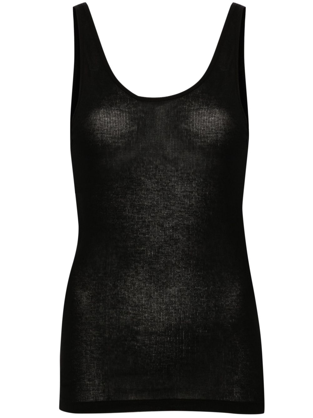 Saint Laurent 平纹针织坦克背心 - 黑色