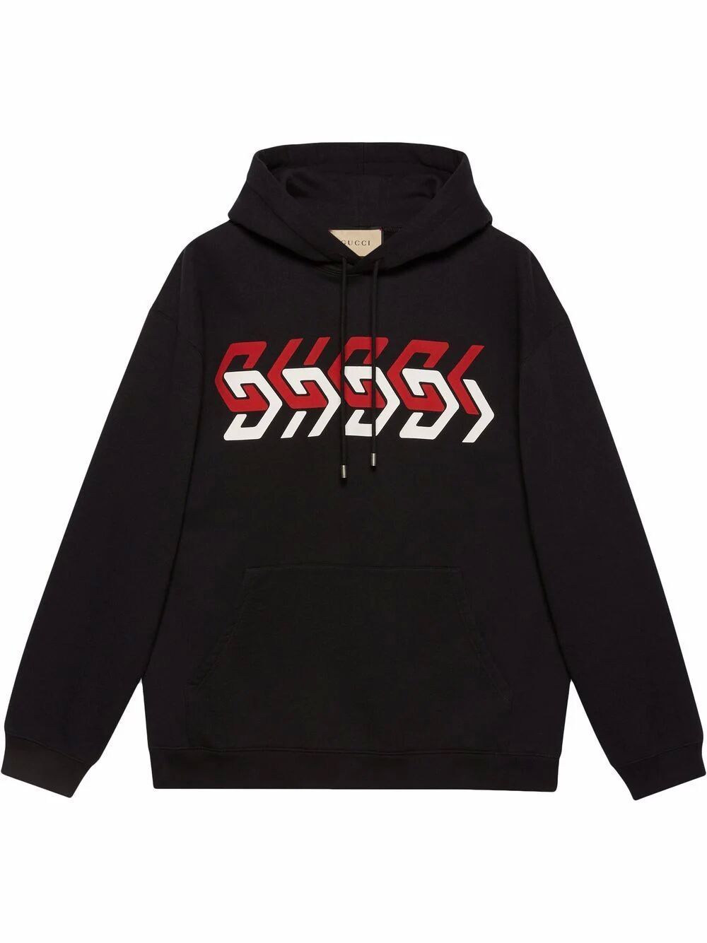 Gucci Gucci 镜面连帽衫 - 黑色