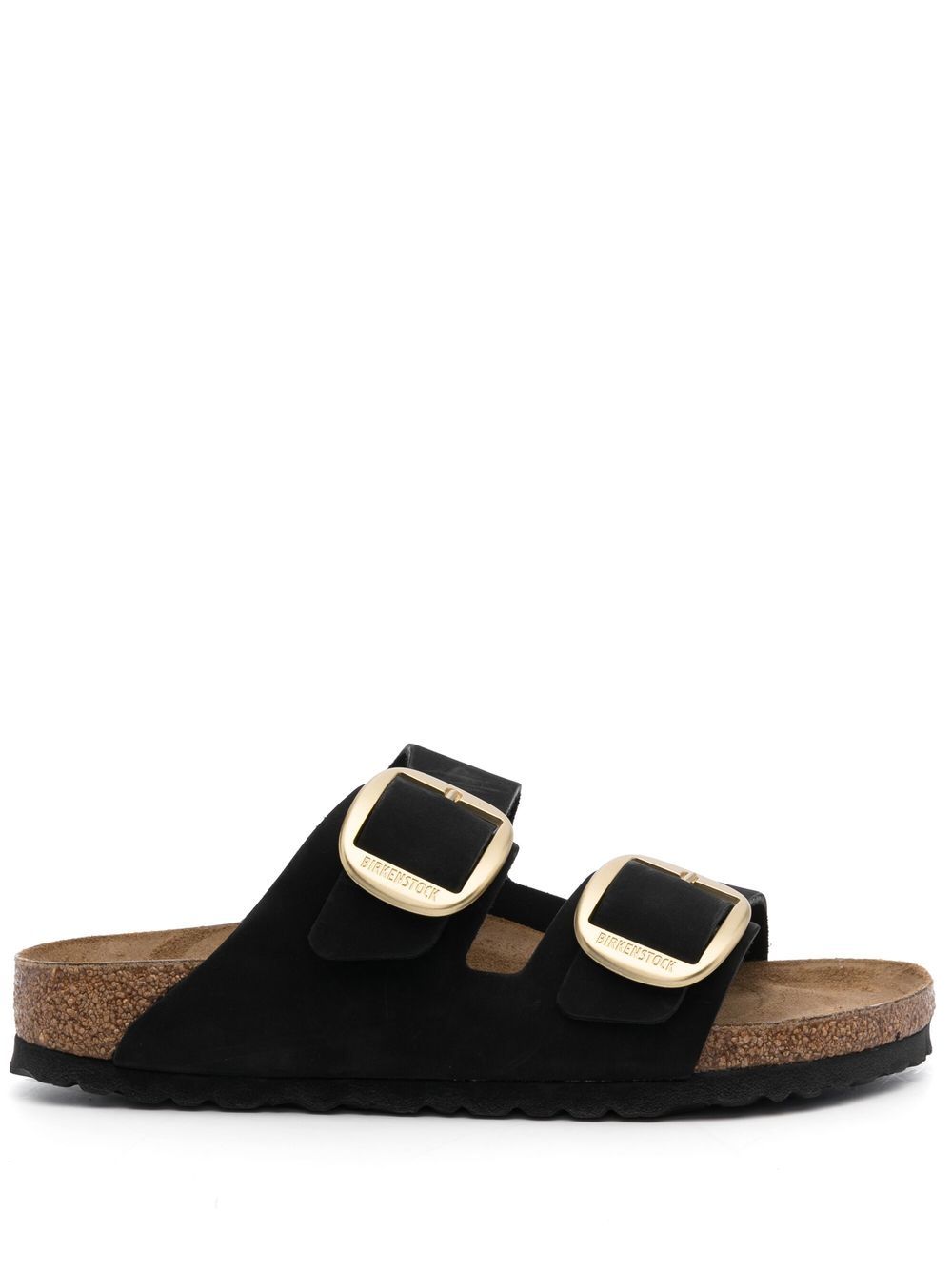 Birkenstock Arizona 侧扣环细节拖鞋 - 黑色