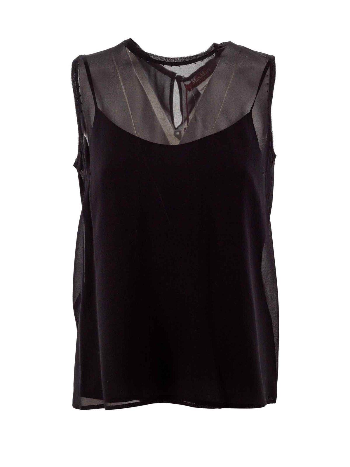 Max Mara Studio Crewneck Sleeveless Top