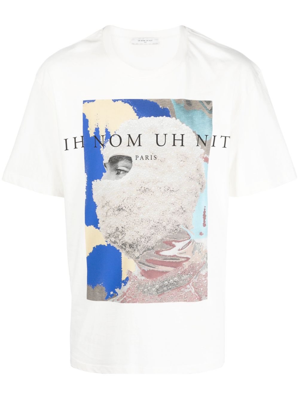 Ih Nom Uh Nit logo印花棉T恤 - 白色