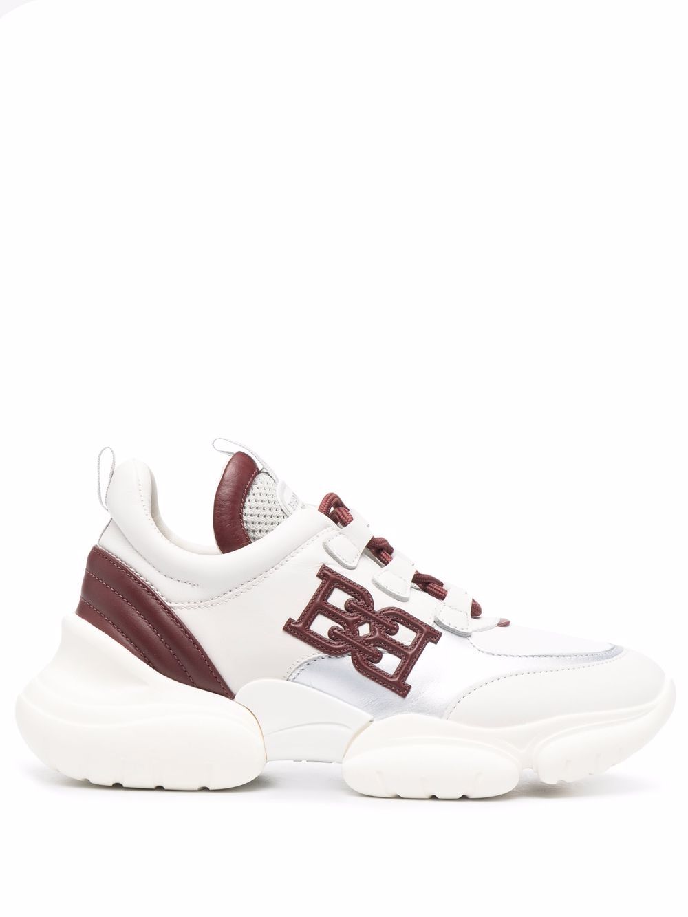 Bally Glick 厚底运动鞋 - 白色