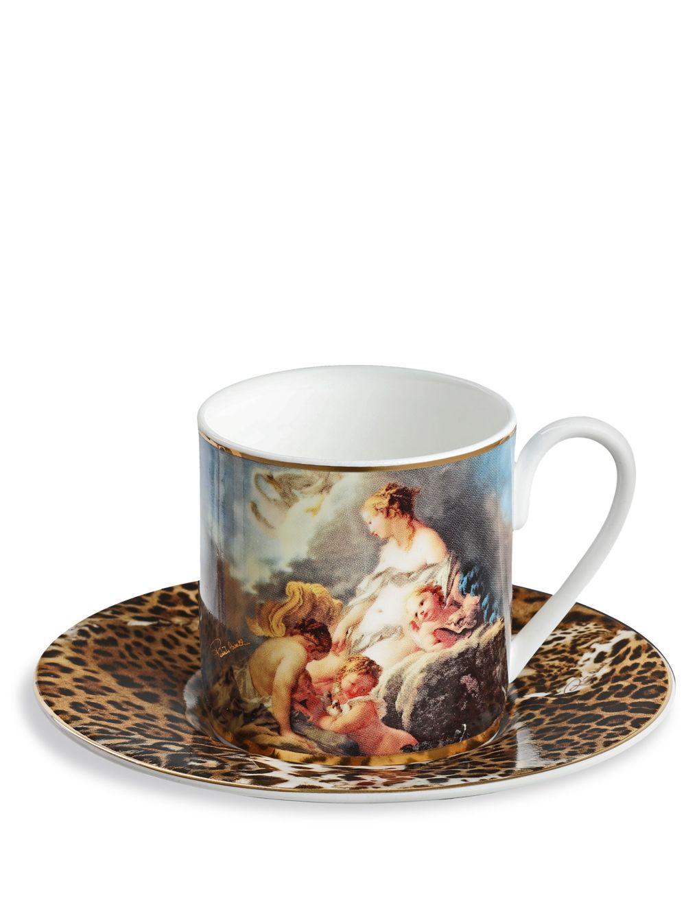 Roberto Cavalli Home Wild Leda 骨瓷杯（两件装） - 蓝色