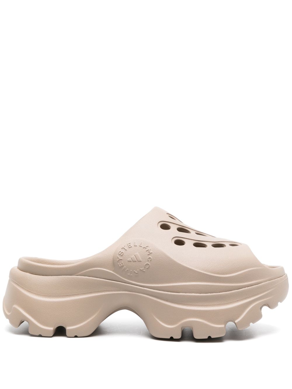 adidas by Stella McCartney 厚底中跟木屐凉鞋 - 褐色