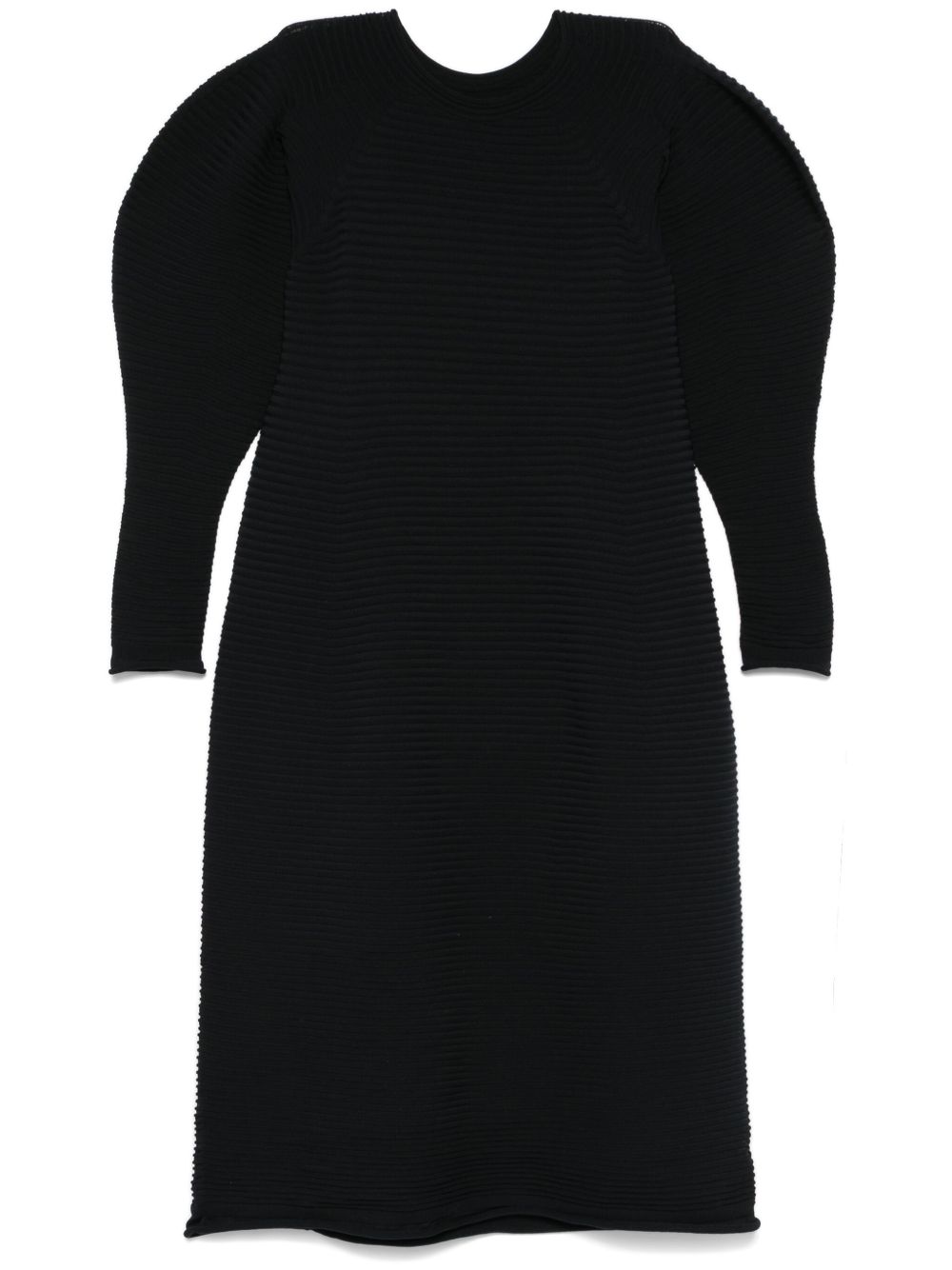 Pleats Please Issey Miyake Powan 中长连衣裙 - 黑色