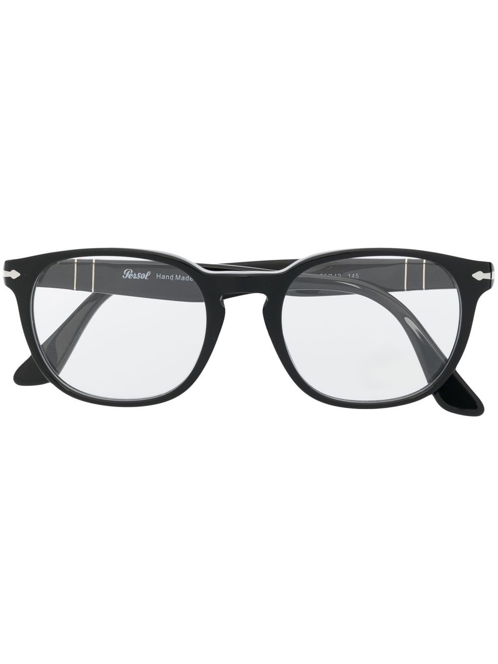 Persol 圆框眼镜 - 黑色