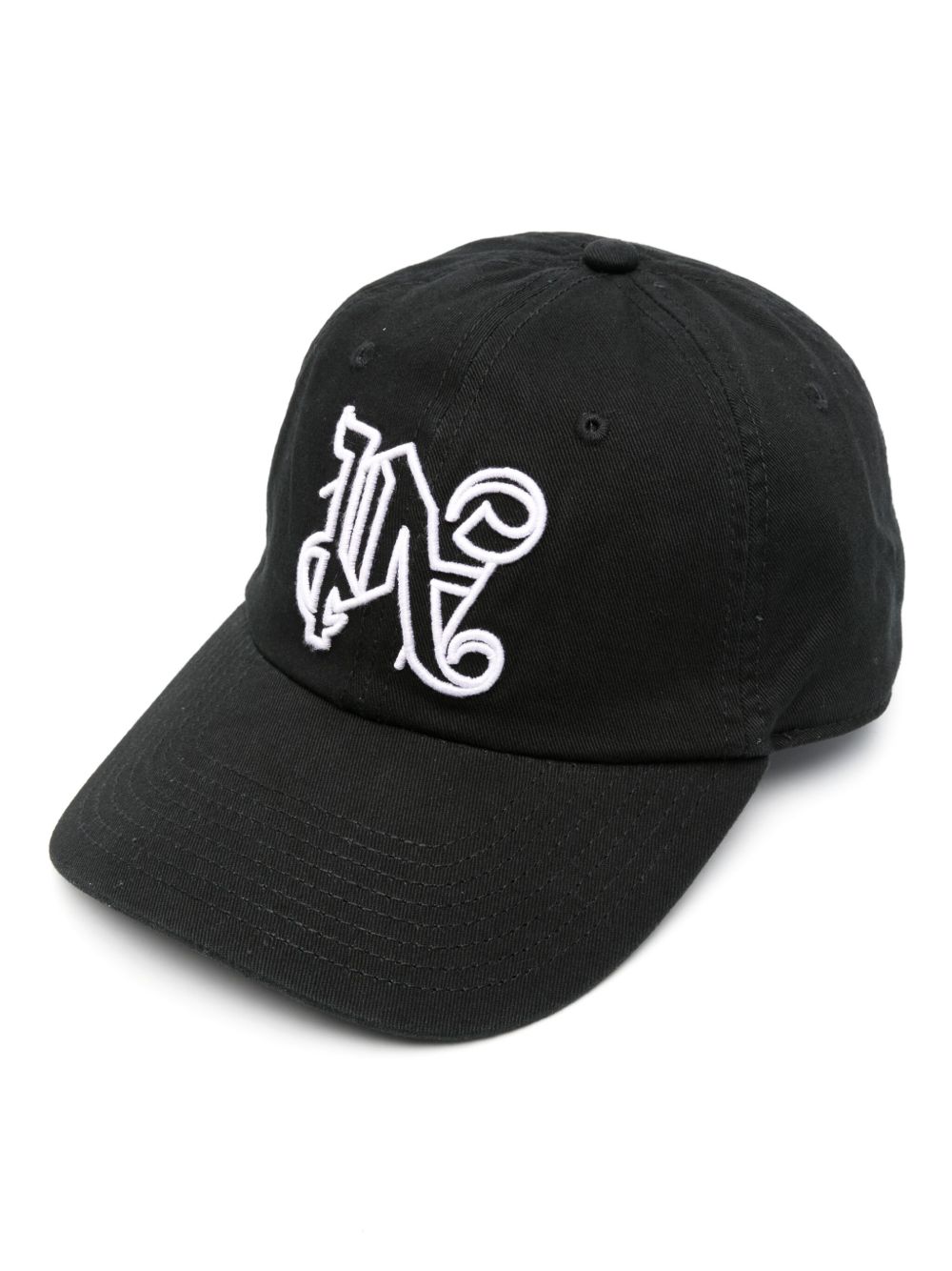 Palm Angels 经典logo贴花棒球帽 - 黑色
