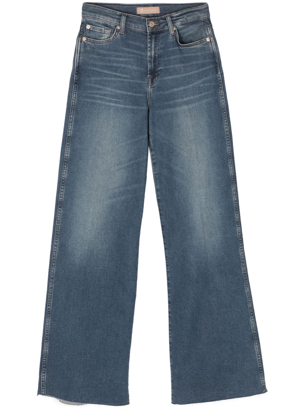 7 For All Mankind Lotta 高腰阔腿牛仔裤 - 蓝色
