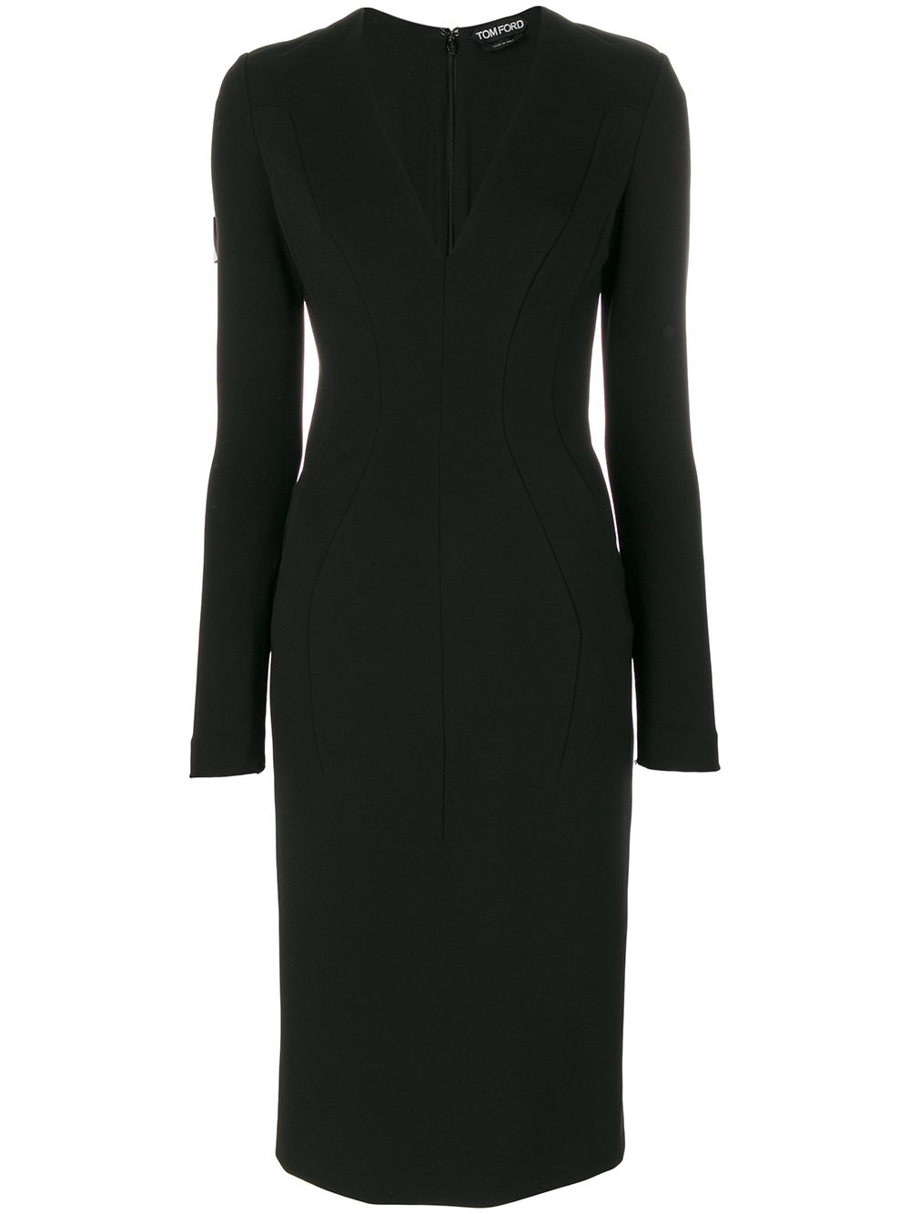 TOM FORD 汤姆福特 中长修身礼服 - 黑色