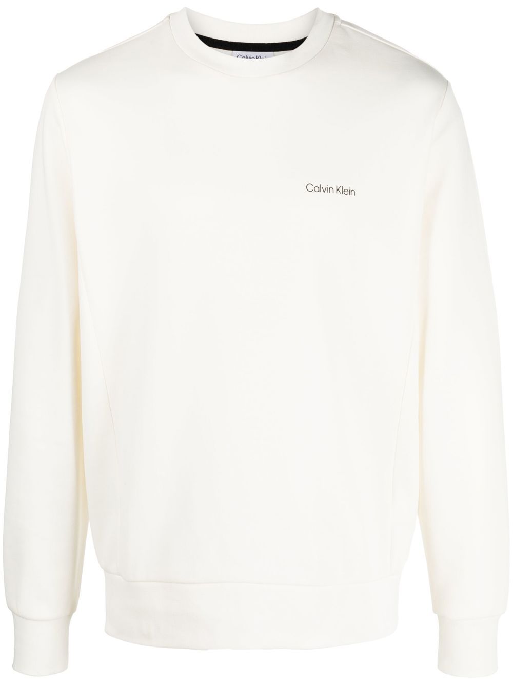 Calvin Klein logo印花棉混纺卫衣 - 中性色
