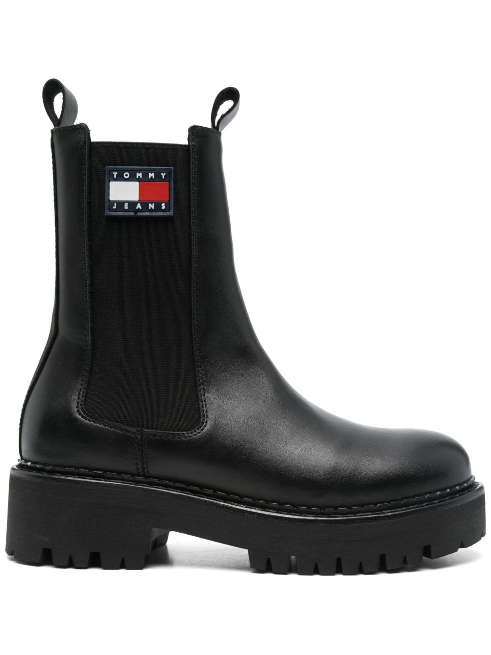 Tommy Jeans 橡胶logo低跟切尔西靴（4.5厘米） - 黑色