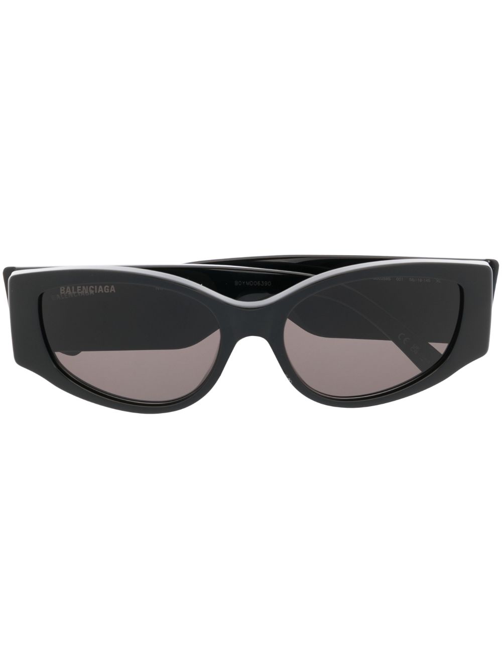 Balenciaga Eyewear logo印花太阳眼镜 - 黑色
