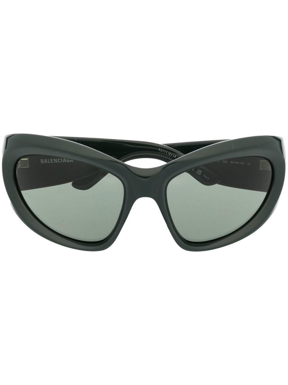 Balenciaga Eyewear 渐色镜片猫眼框太阳眼镜 - 绿色