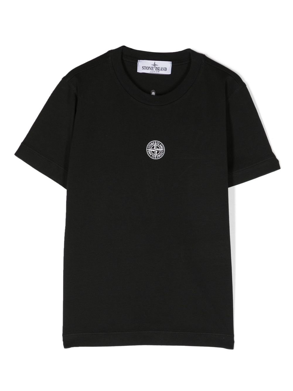 Stone Island Junior 罗盘图案棉T恤 - 黑色