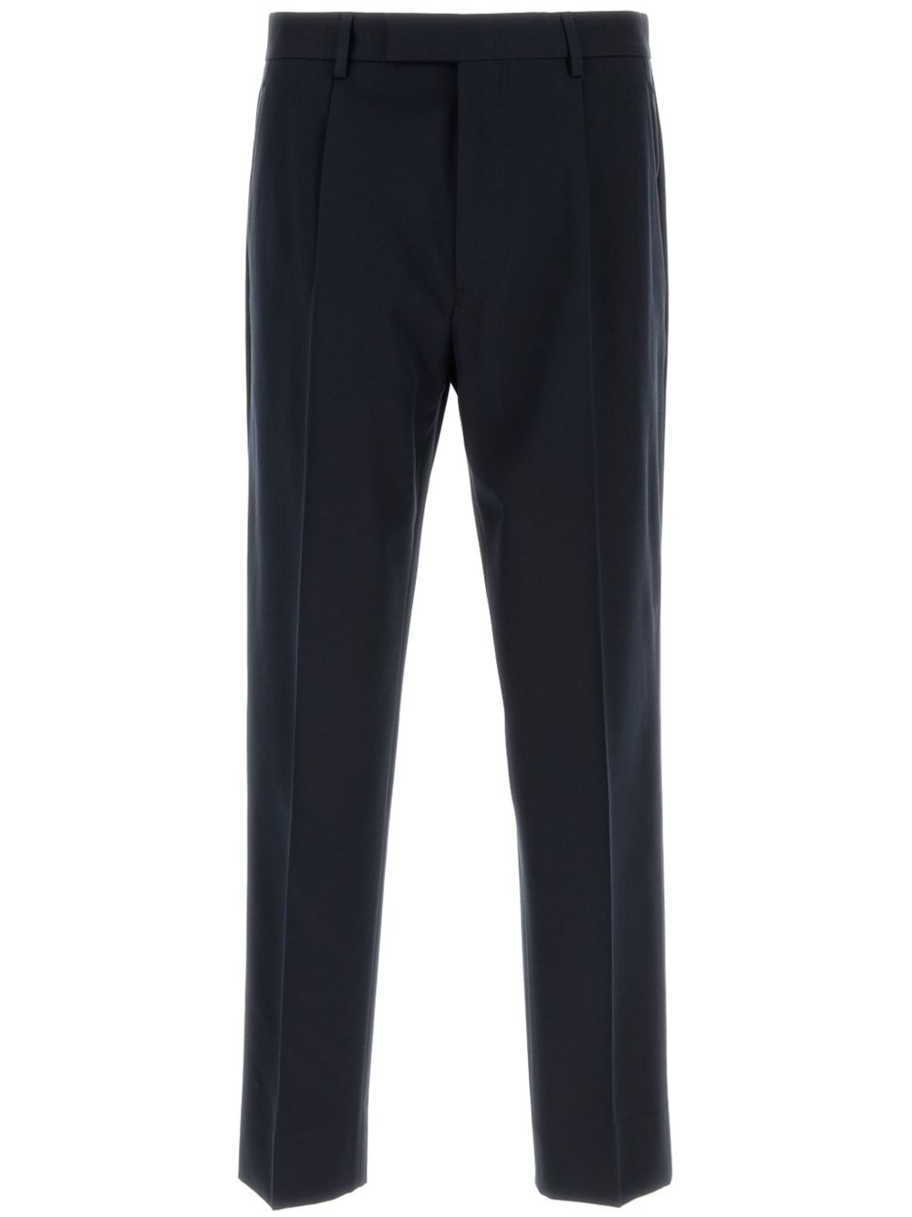Zegna 压褶锥形裤 - 蓝色