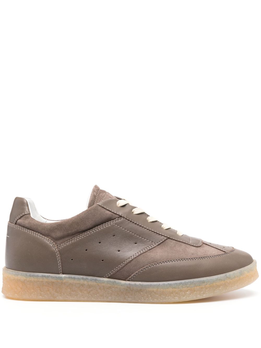 MM6 Maison Margiela 低帮皮质运动鞋 - 褐色