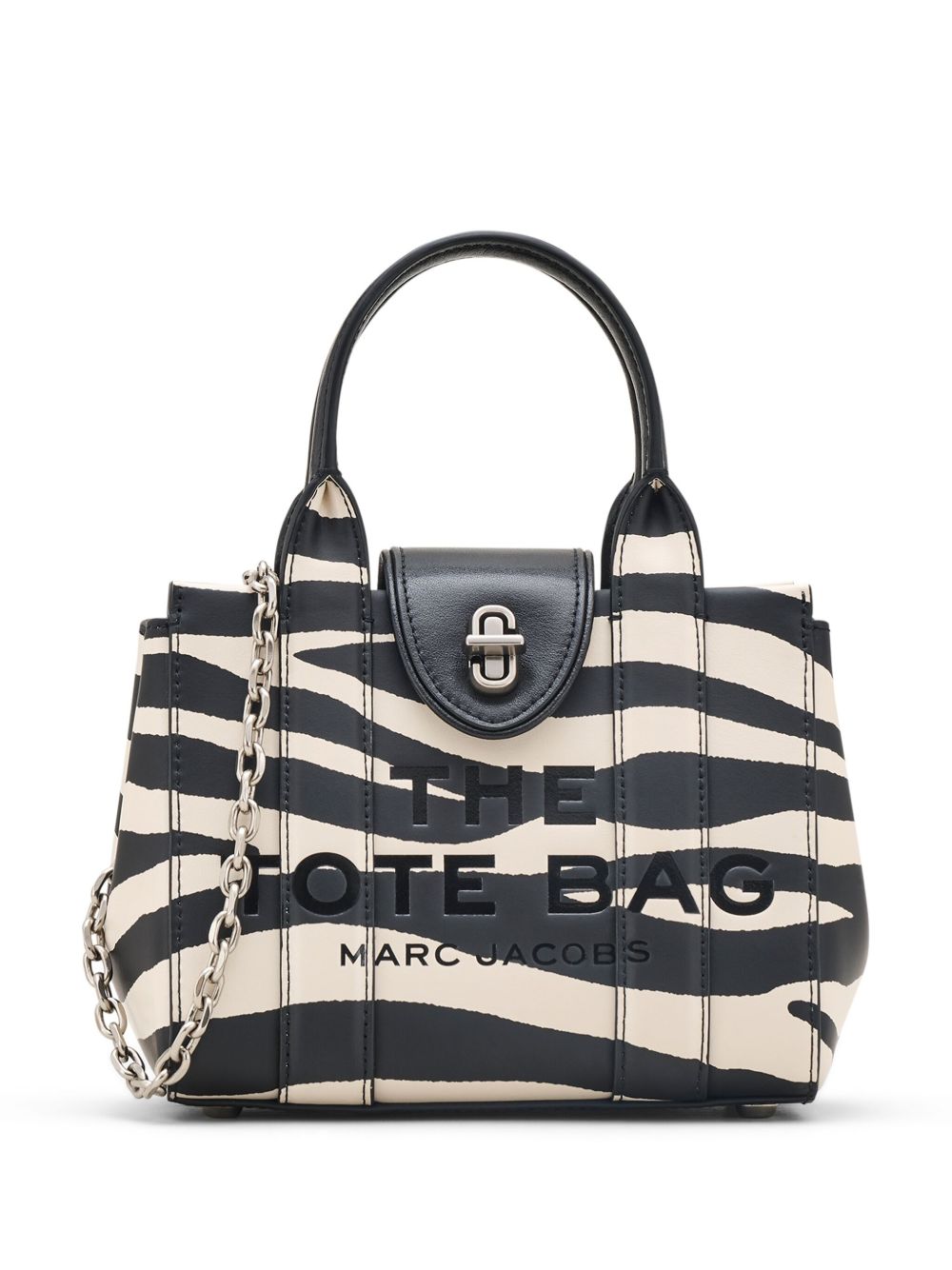 Marc Jacobs The Zebra Turnlock 斜挎手提包 - 黑色