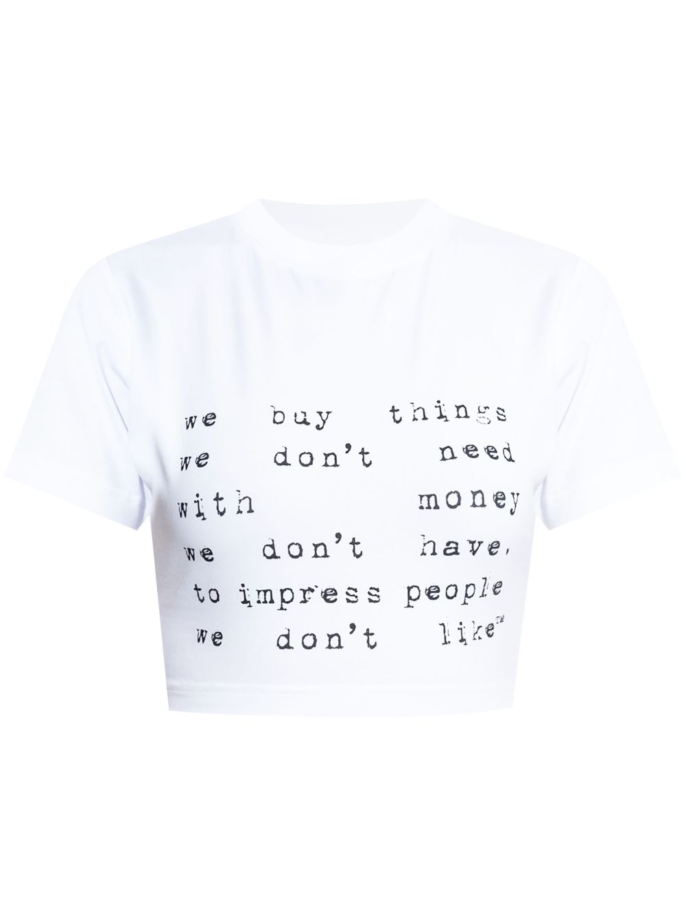 VETEMENTS 标语印花T恤 - 白色
