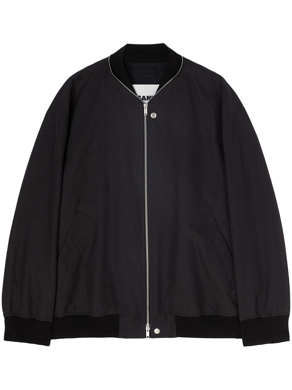Jil Sander 拉链飞行员夹克 - 黑色