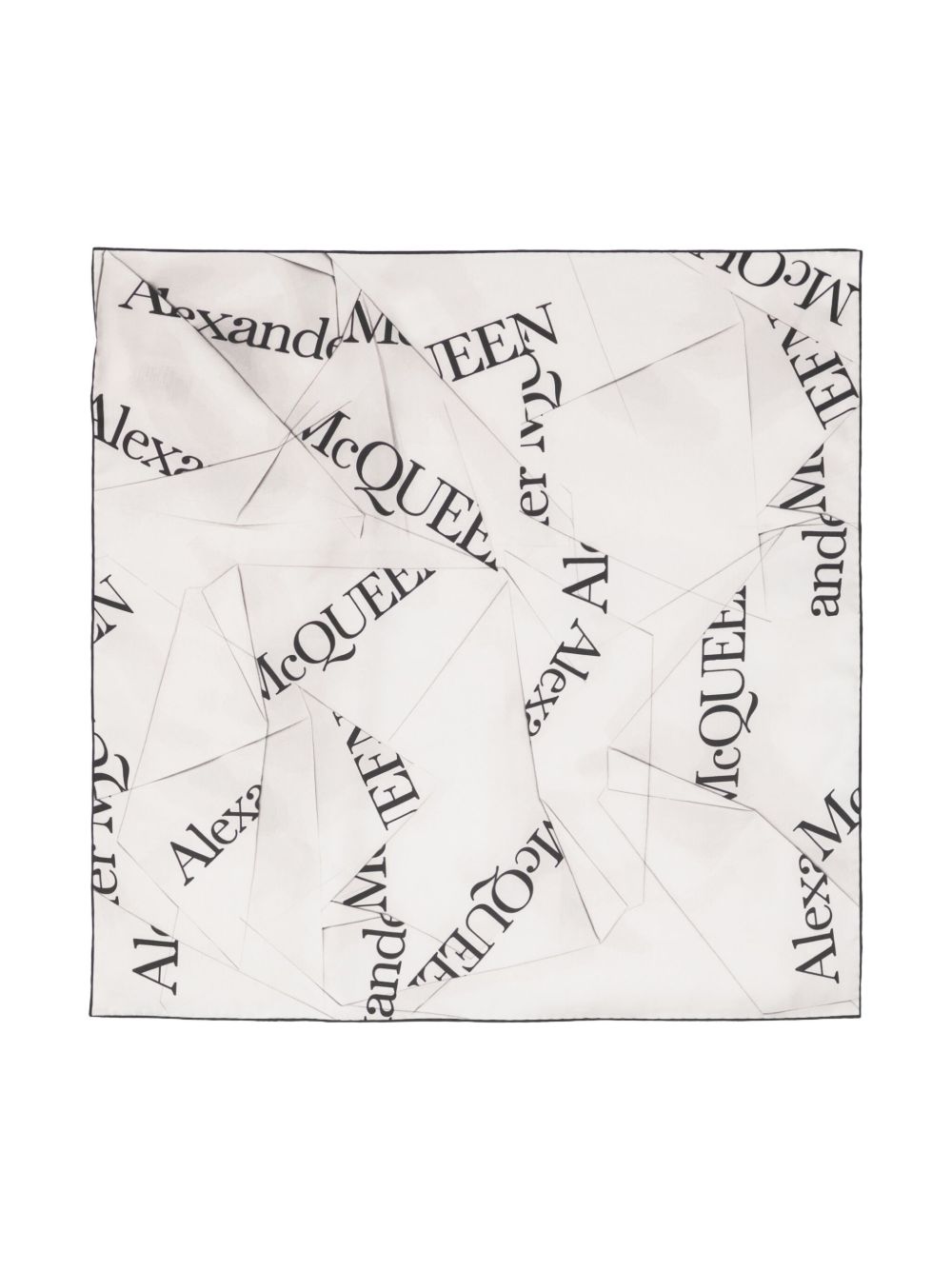 Alexander McQueen AMQ Origami Logo 围巾 - 白色