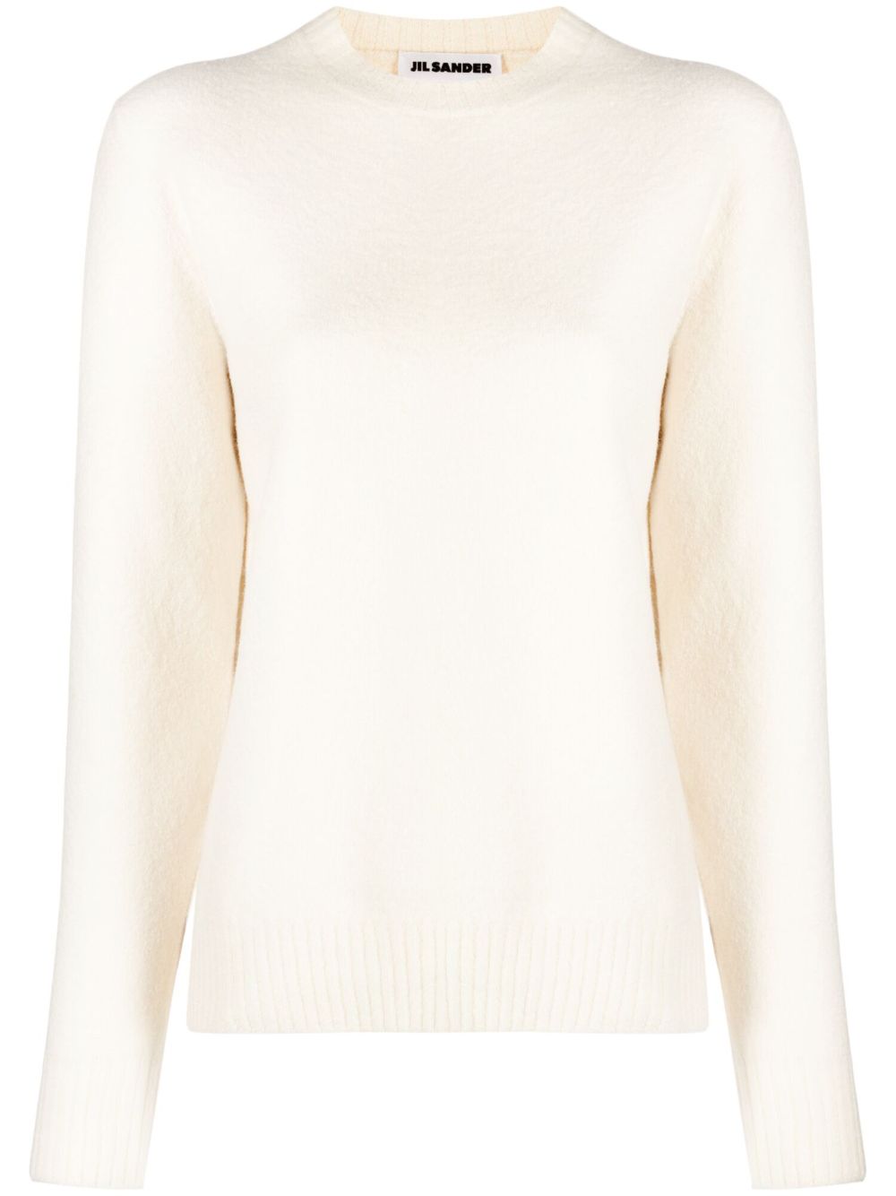 Jil Sander Harmony 圆领羊毛毛衣 - 白色