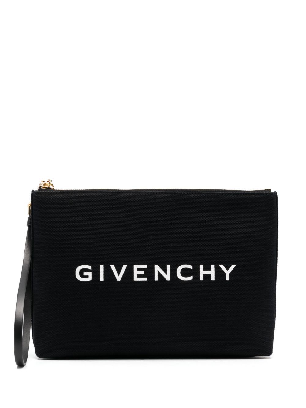 Givenchy logo印花手拿包 - 黑色